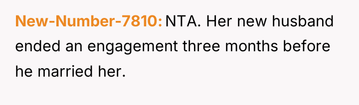 New-Number-7810 NTA. Her new husband ended an engagement three months...