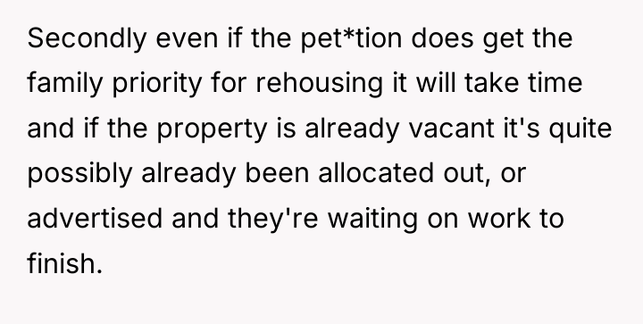 Secondly even if the pet*tion does get the family priority...