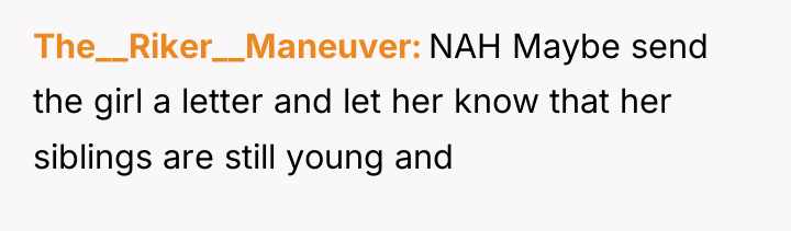 The__Riker__Maneuver NAH Maybe send the girl a letter and let...