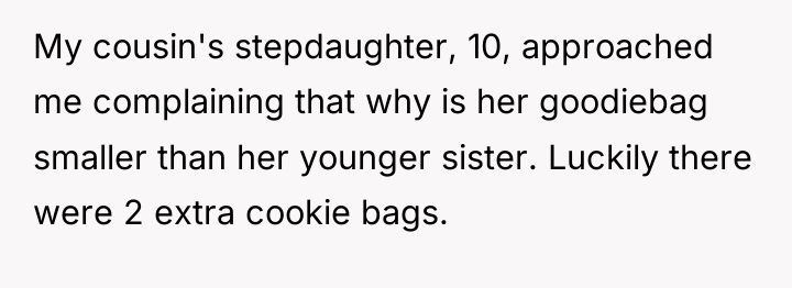 My cousin's stepdaughter, 10, approached me complaining that why is...