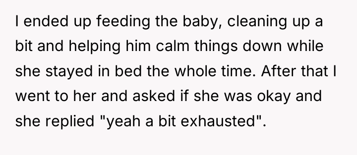 I ended up feeding the baby, cleaning up a bit...