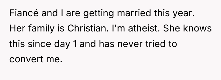 Fiancé and I are getting married this year. Her family...