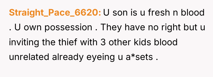 Straight_Pace_6620 U son is u fresh n blood . U...