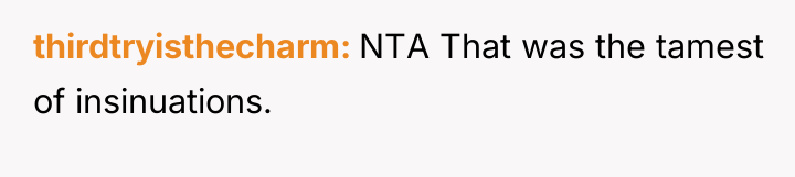 thirdtryisthecharm NTA That was the tamest of insinuations.