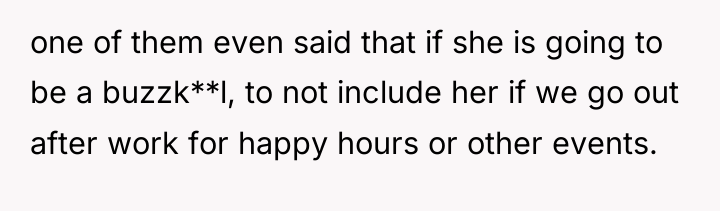 one of them even said that if she is going...