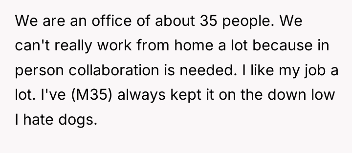 We are an office of about 35 people. We can't...