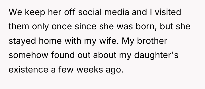 We keep her off social media and I visited them...
