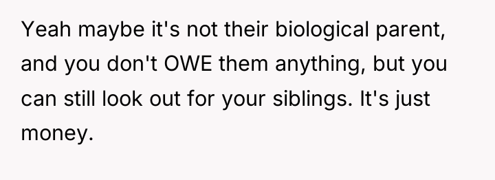 Yeah maybe it's not their biological parent, and you don't...