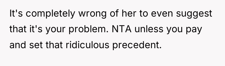 It's completely wrong of her to even suggest that it's...