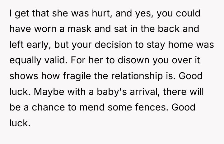 I get that she was hurt, and yes, you could...