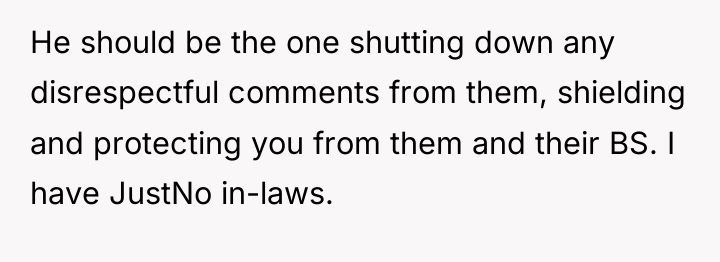 He should be the one shutting down any disrespectful comments...