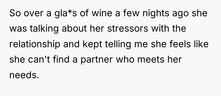 So over a gla*s of wine a few nights ago...