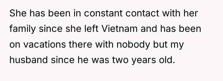 She has been in constant contact with her family since...