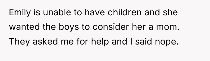Emily is unable to have children and she wanted the...