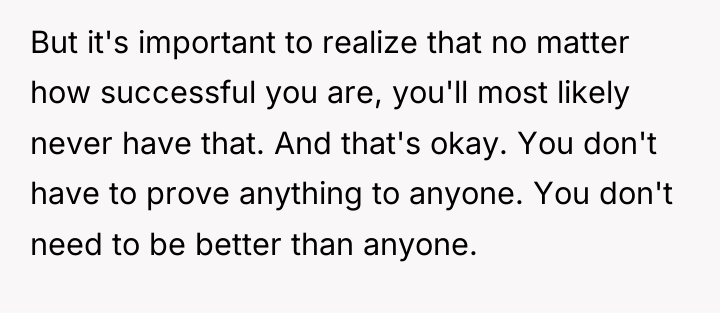 But it's important to realize that no matter how successful...