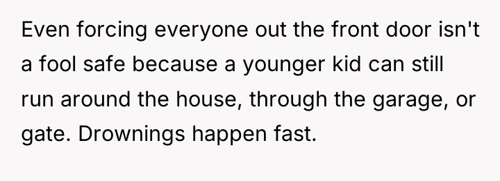 Even forcing everyone out the front door isn't a fool...