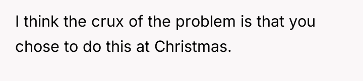 I think the crux of the problem is that you...