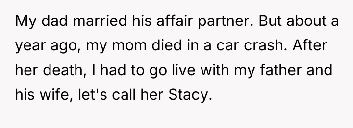 My dad married his affair partner. But about a year...