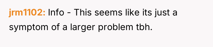 jrm1102 Info - This seems like its just a symptom...