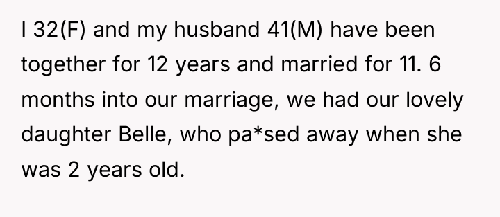 I 32(F) and my husband 41(M) have been together for...