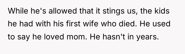 While he's allowed that it stings us, the kids he...