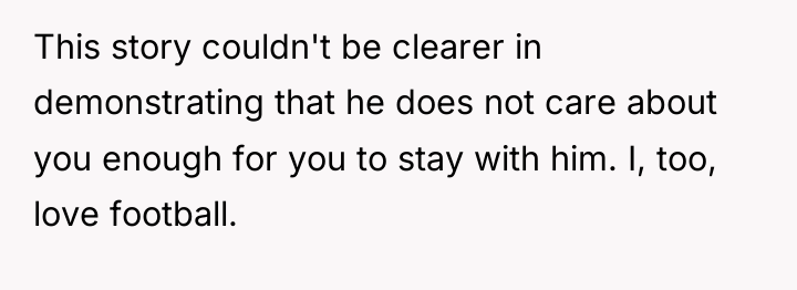 This story couldn't be clearer in demonstrating that he does...