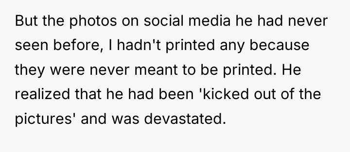 But the photos on social media he had never seen...