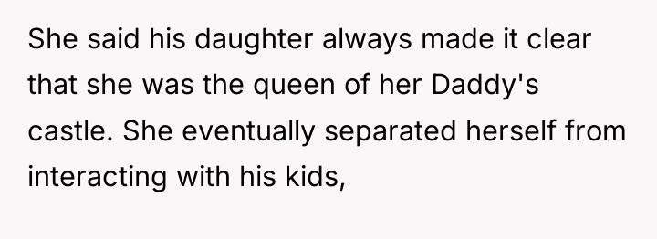 She said his daughter always made it clear that she...