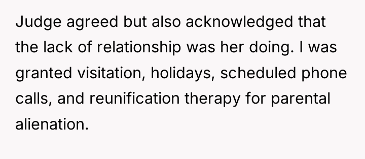 Judge agreed but also acknowledged that the lack of relationship...
