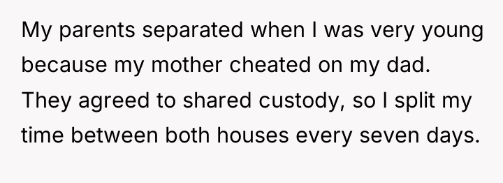 My parents separated when I was very young because my...