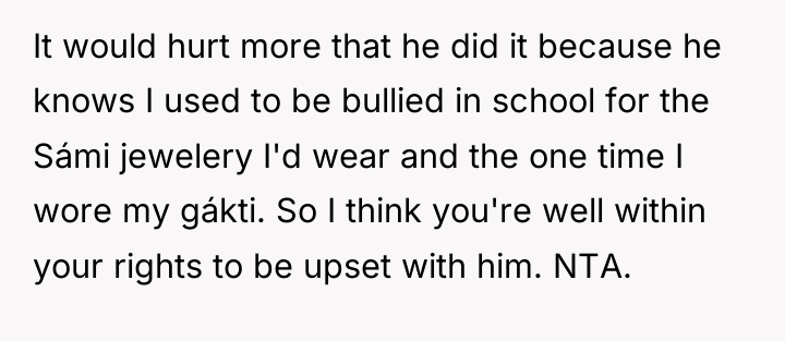 It would hurt more that he did it because he...