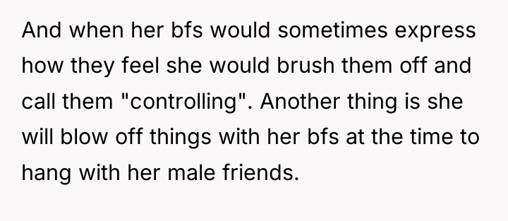 And when her bfs would sometimes express how they feel...