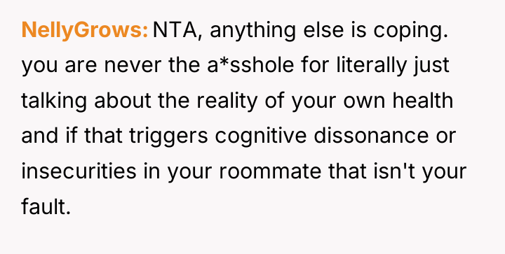 NellyGrows NTA, anything else is coping. you are never the...