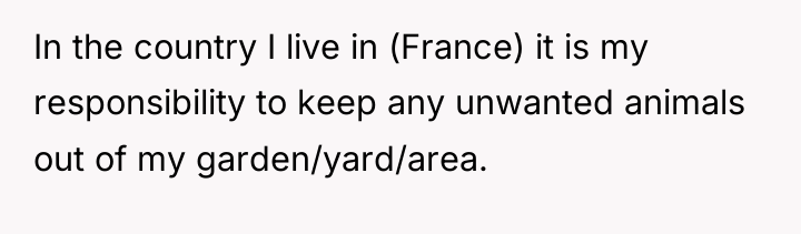 In the country I live in (France) it is my...