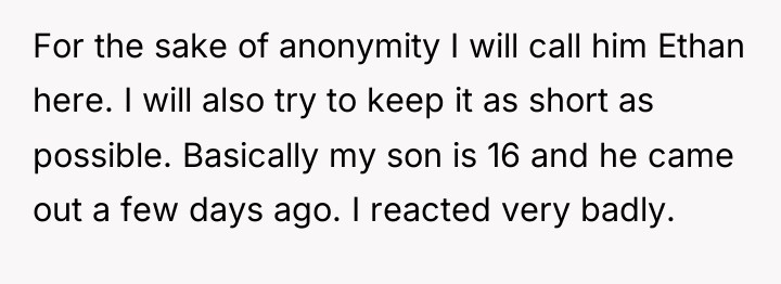 For the sake of anonymity I will call him Ethan...