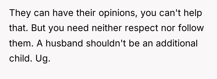 They can have their opinions, you can't help that. But...