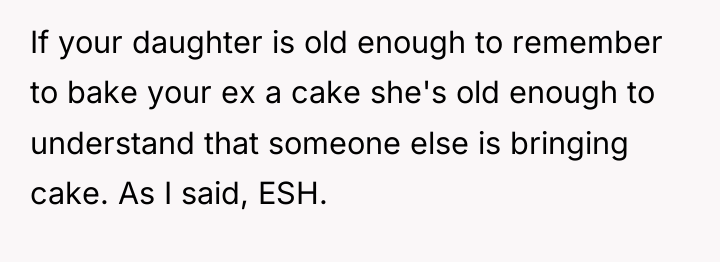 If your daughter is old enough to remember to bake...