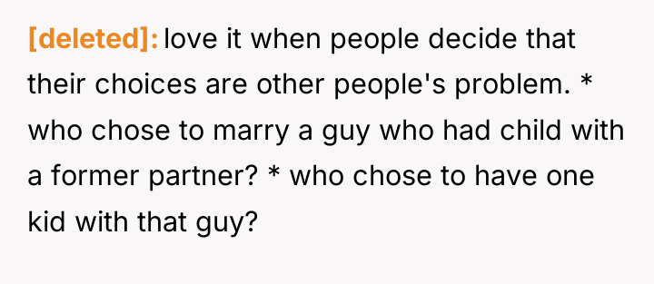 [deleted] love it when people decide that their choices are...