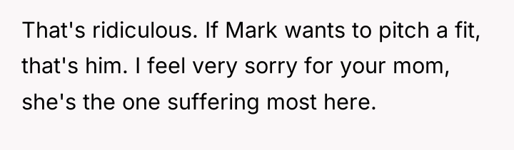 That's ridiculous. If Mark wants to pitch a fit, that's...