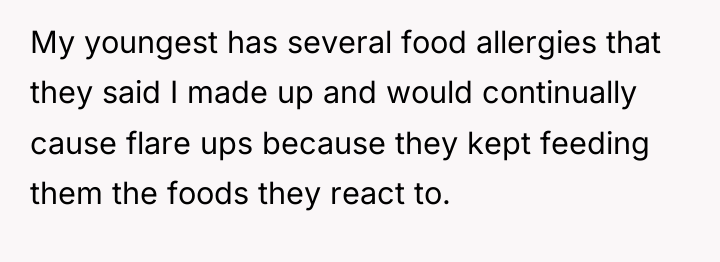 My youngest has several food allergies that they said I...