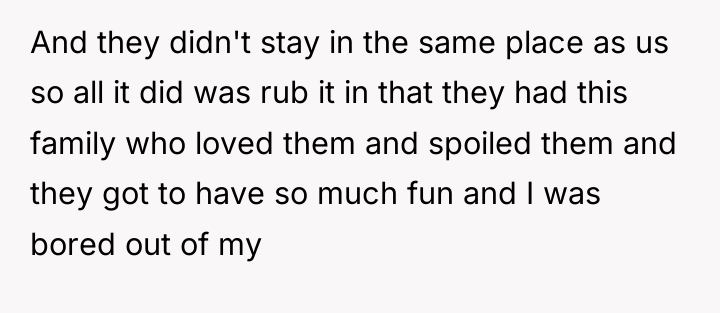 And they didn't stay in the same place as us...