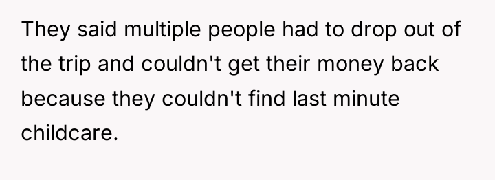 They said multiple people had to drop out of the...