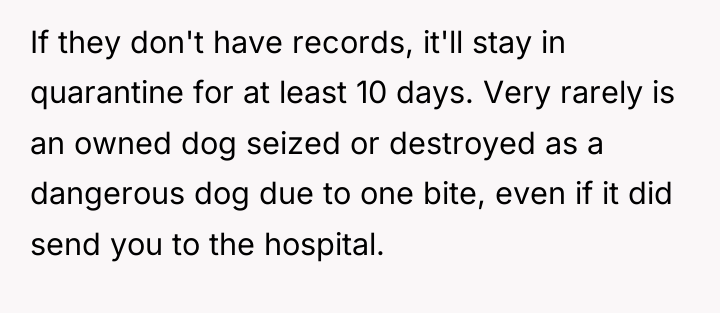 If they don't have records, it'll stay in quarantine for...