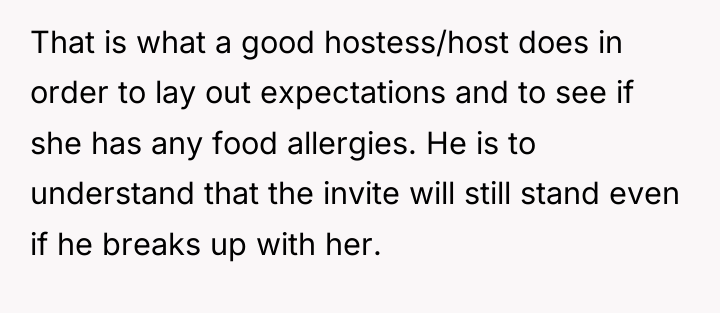 That is what a good hostess/host does in order to...