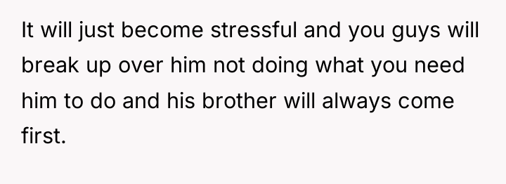 It will just become stressful and you guys will break...