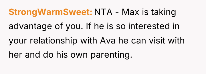 StrongWarmSweet NTA - Max is taking advantage of you. If...
