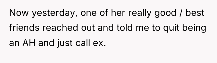 Now yesterday, one of her really good / best friends...