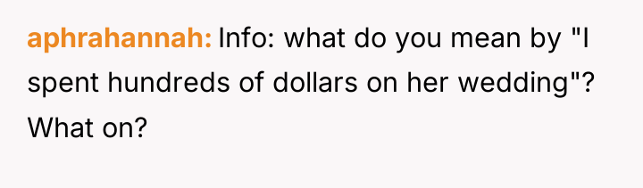 aphrahannah Info: what do you mean by "I spent hundreds...