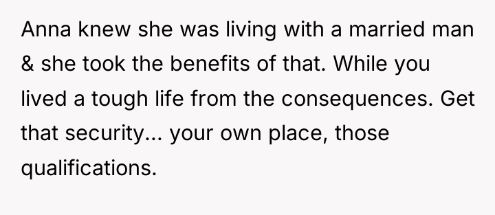 Anna knew she was living with a married man &...