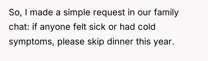 So, I made a simple request in our family chat:...